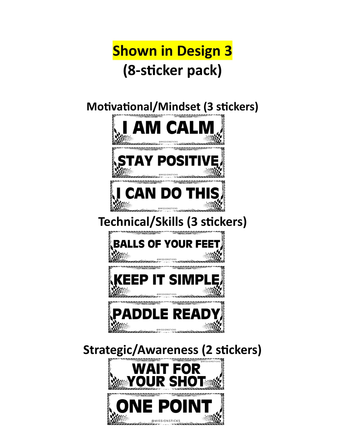 a. Beginner Pack 1 (8 stickers) – Foundation Focus