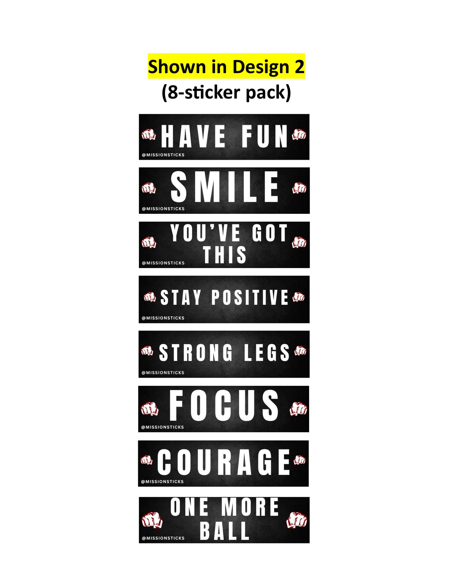 b. Junior Power Pack (8 stickers)