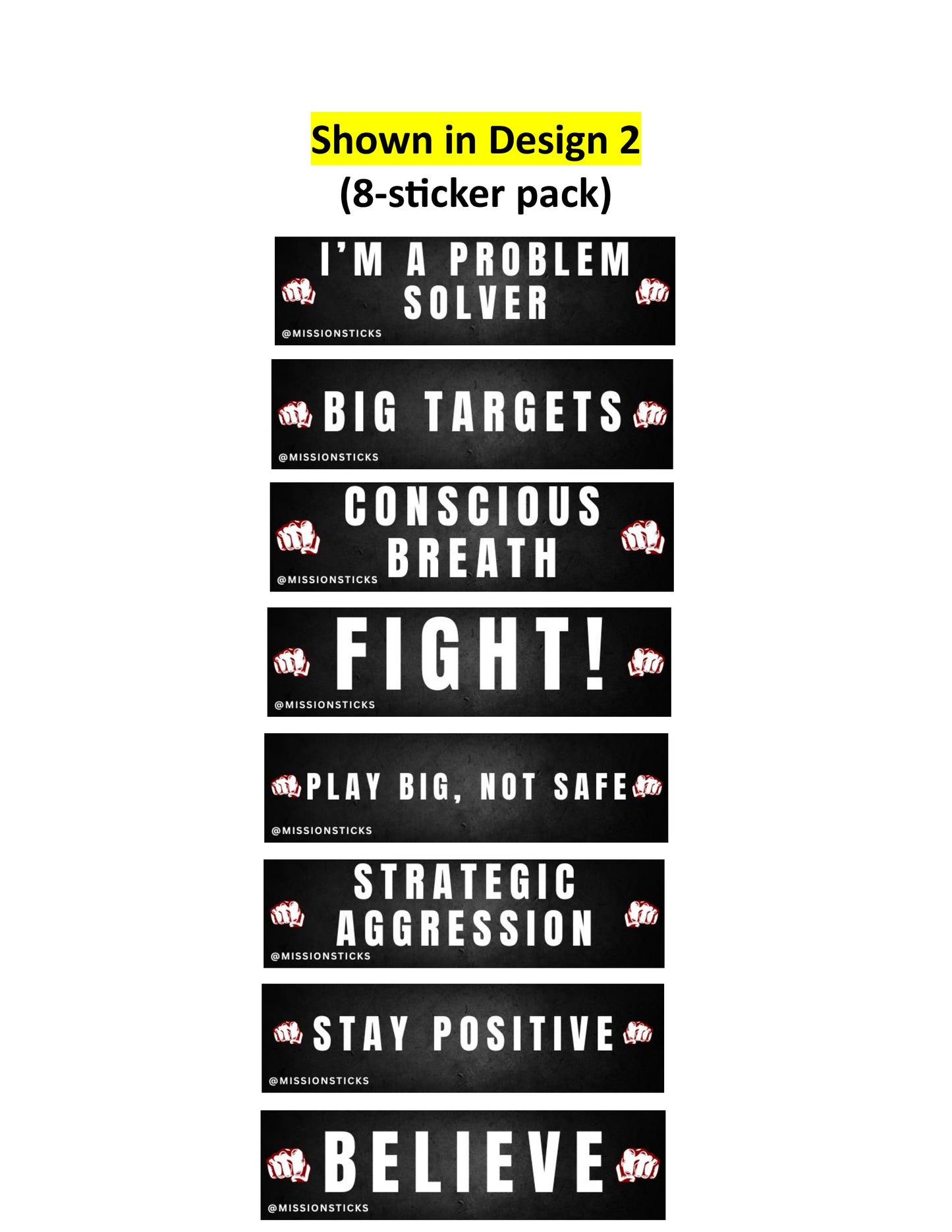b. Tournament Play Pack (8 stickers)