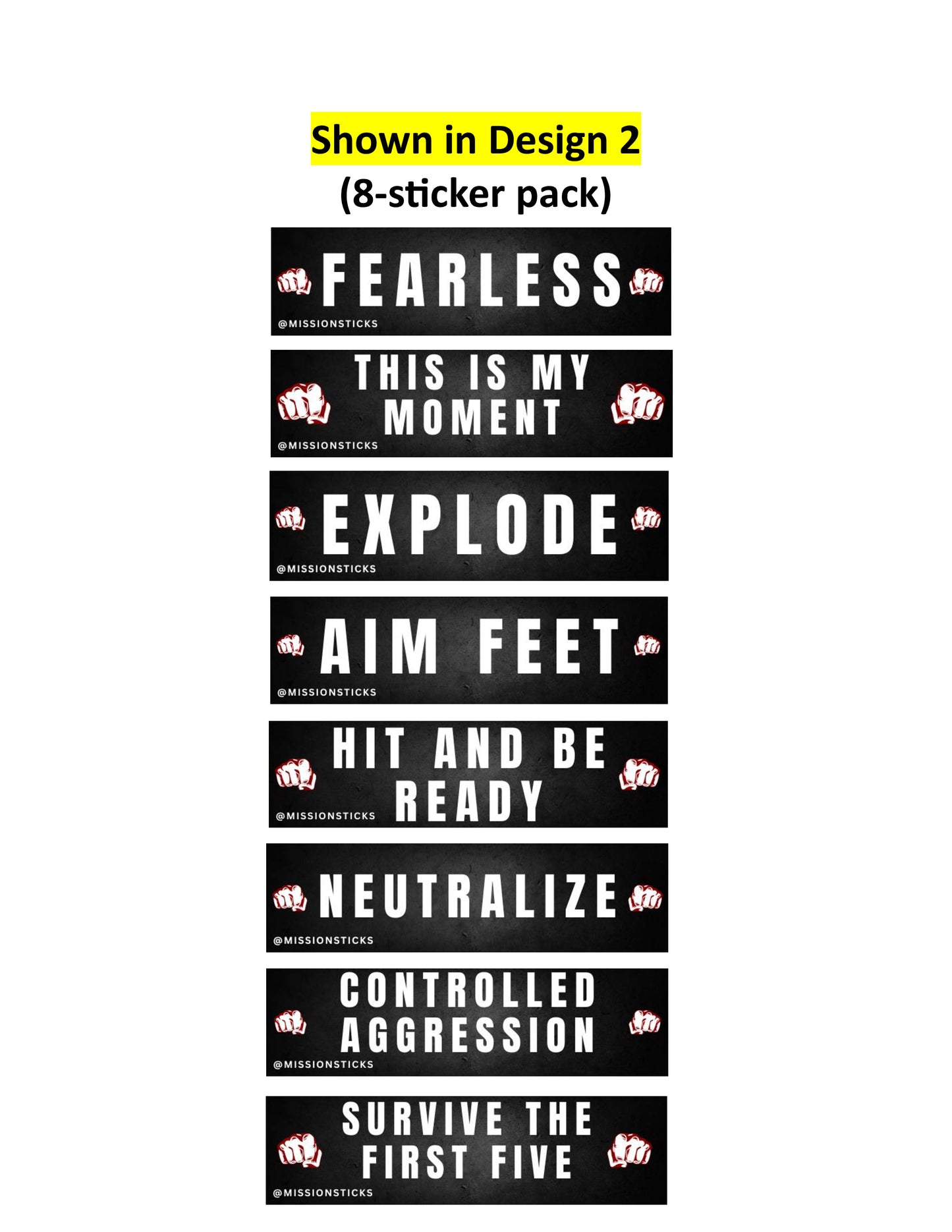 a. Advanced Pack 1  (8 stickers): Control & Dominate