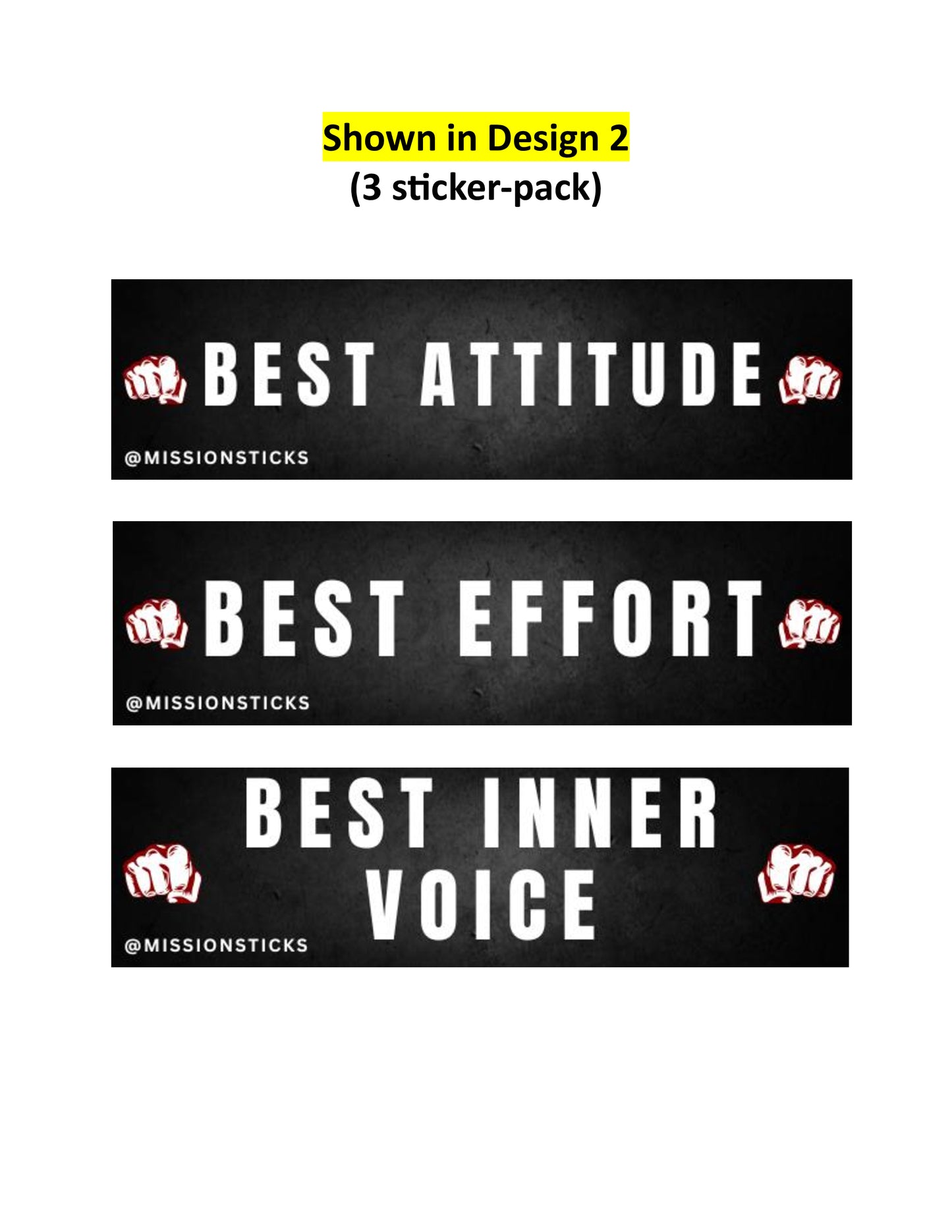 b. The Winning Mindset Pack (3 stickers)